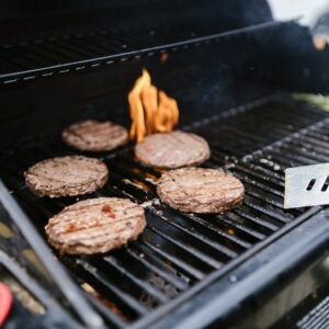 Burgers on Grill